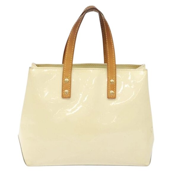 LOUIS VUITTON Monogram Vernis Reade PM Hand Bag Perle M91336 LV Auth 138316 - Picture 2 of 16